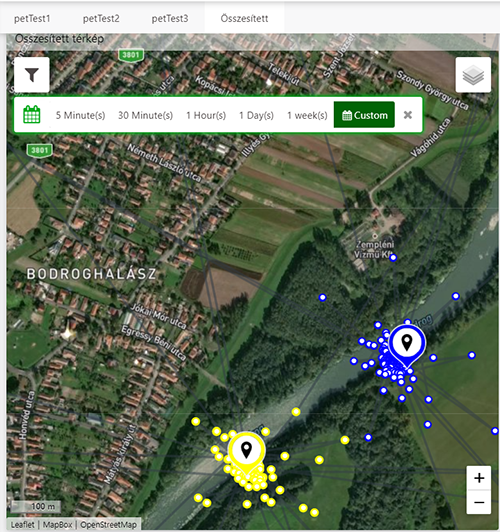 Helyzetjelentés a Bodrogon útjukra engedett GPS jeladó palackokról